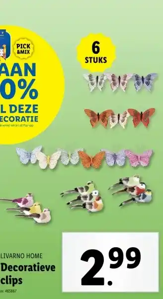 Lidl Decoratieve clips aanbieding