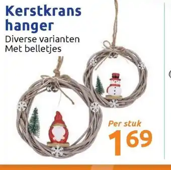 Action Kerstkrans hanger Diverse varianten Met belletjes aanbieding