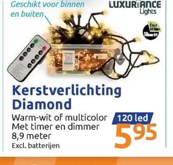 Action Kerstverlichting Diamond Warm-wit of multicolor Met timer en dimmer aanbieding