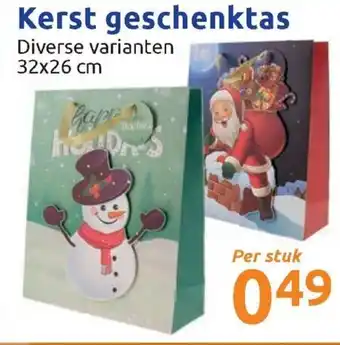 Action Kerst geschenktas 32x26 cm aanbieding