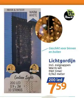 Action Lichtgordijn 200 led aanbieding