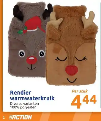 Rendier warmwaterkruik