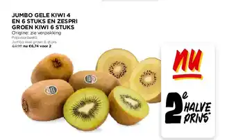 Jumbo JUMBO GELE KIWI 4 EN 6 STUKS EN ZESPRI GROEN KIWI 6 STUKS aanbieding