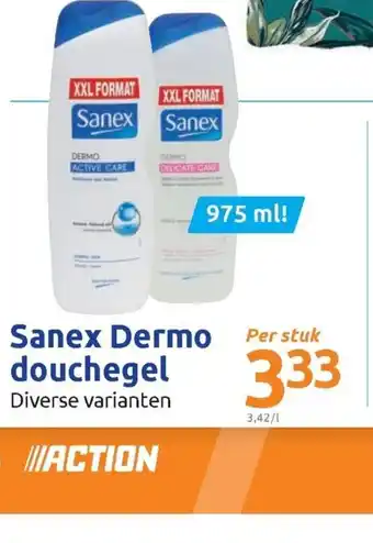 Action Sanex Dermo douchegel aanbieding