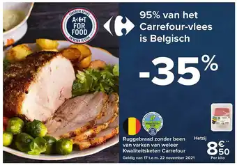 Carrefour Market Ruggebraad Zonder Been Van Varken Van Weleer aanbieding