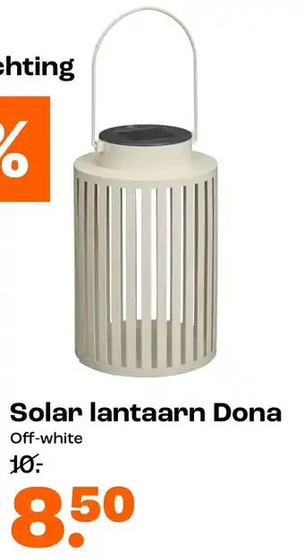 Kwantum Solar lantaarn Dona Off-white aanbieding