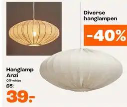 Kwantum Hanglamp Anzi Off-white aanbieding