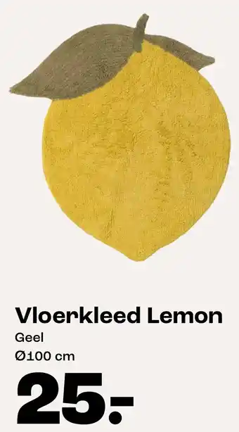 Kwantum Vloerkleed Lemon Geel aanbieding