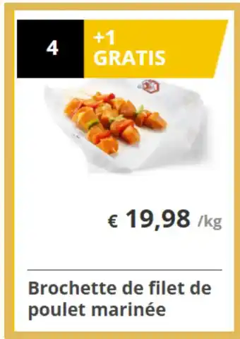 Renmans Brochette de filet de poulet marinée aanbieding