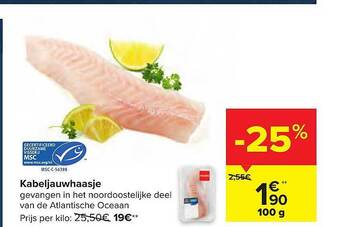 Carrefour Kabeljauwhaasje aanbieding