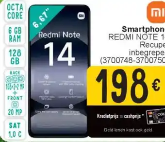 Cora Redmi note 14 smartphone aanbieding