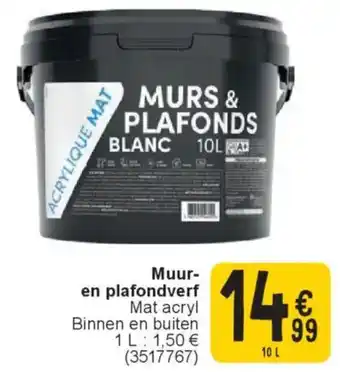 Cora Muur en plafondverf mat acryl binnen en buiten aanbieding