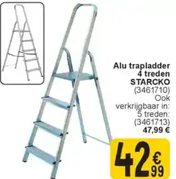 Cora Starcko Alu trapladder 4 treden aanbieding