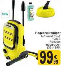 Cora Karcher hogedrukreiniger K2 compact home aanbieding