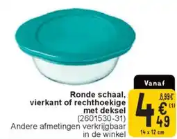 Cora Pyrex Ronde schaal, vierkant of rechthoekige met deksel aanbieding