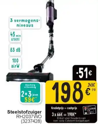 Cora Rowenta Steelstofzuiger RH2037WO aanbieding