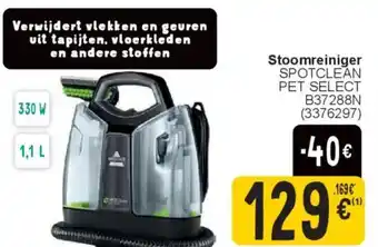 Cora Bissell Stoomreiniger SPOTCLEAN PET SELECT B37288N aanbieding