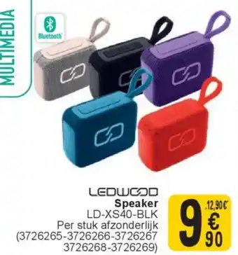 Cora Ledwood speaker LD-XS40-BLK aanbieding