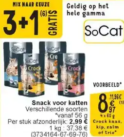 Cora Socat snack voor katten aanbieding