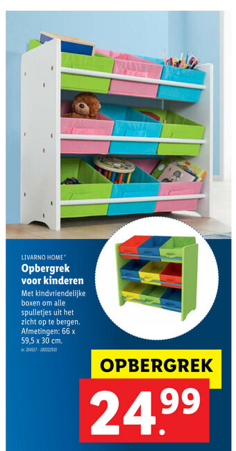 Lidl Opbergrek voor kinderen aanbieding