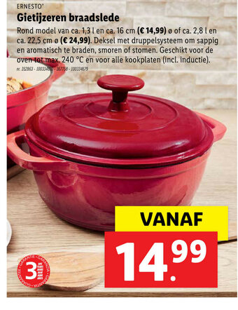 Lidl Gietijzeren braadslede aanbieding