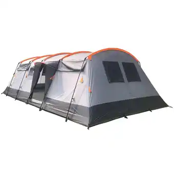 Decathlon Tunneltent Hurricane 8 Sleeper Protect - 8 pers. - Ingenaaide vloer, 2 cabines aanbieding