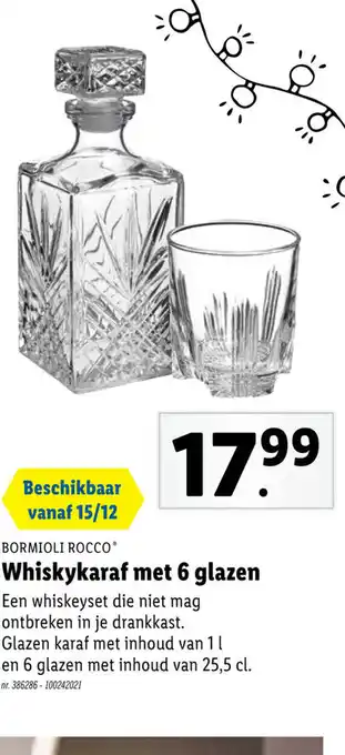 Lidl Whiskykaraf met 6 glazen aanbieding