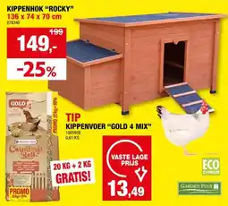 Hubo KIPPENHOK ROCKY 136 x 74 x 70 cm aanbieding