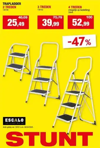 Hubo TRAPLADDER 4 TREDEN aanbieding