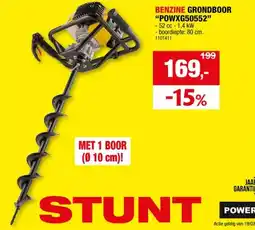 Hubo BENZINE GRONDBOOR aanbieding