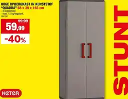 Hubo HOGE OPBERGKAST IN KUNSTSTOF QUADRA aanbieding