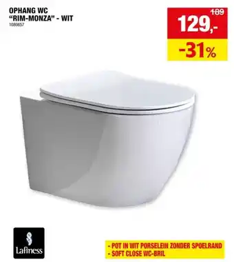 Hubo OPHANG WC RIM-MONZA-WIT aanbieding