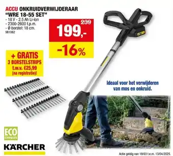 Hubo ACCU ONKRUIDVERWIJDERAAR aanbieding