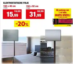 Hubo ELEKTROSTATISCHE FOLIE aanbieding