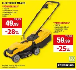 Hubo ELEKTRISCHE MAAIER POWEG62203 -mabreed: 32 cm - 4 p aanbieding