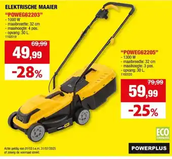 Hubo ELEKTRISCHE MAAIER POWEG62203 -mabreed: 32 cm - 4 p aanbieding