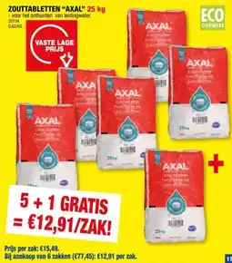 Hubo ZOUTTABLETTEN AXAL 25 kg aanbieding