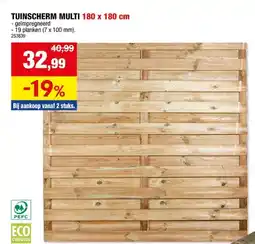 Hubo TUINSCHERM MULTI 180 x 180 cm gaimpregneerd aanbieding