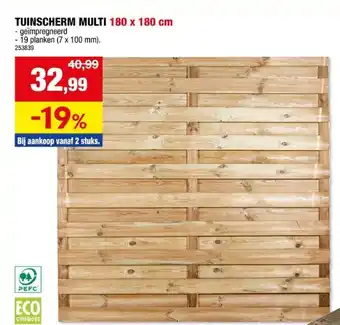 Hubo TUINSCHERM MULTI 180 x 180 cm gaimpregneerd aanbieding