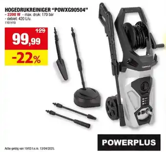 Hubo HOGEDRUKREINIGER POWXG90504 aanbieding