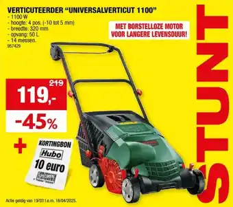 Hubo VERTICUTEERDER UNIVERSALVERTICUT 1100 aanbieding