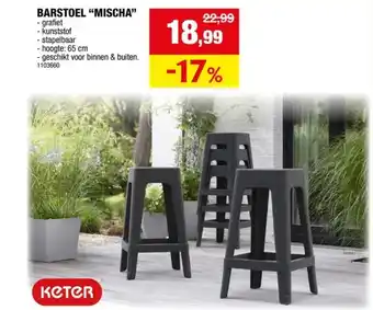 Hubo BARSTOEL MISCHA aanbieding