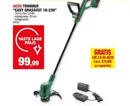 Hubo ACCU TRIMMER EASY GRASSCUT 18-230 aanbieding