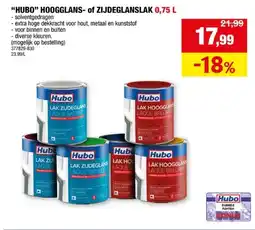 Hubo HUBO HOOGGLANS- of ZIJDEGLANSLAK 0,75 L aanbieding