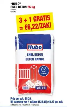 Hubo HUBO SNEL BETON 25 kg aanbieding