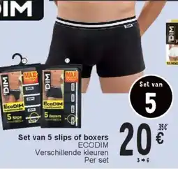 Cora Set van 5 slips of boxers aanbieding