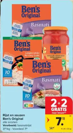 Carrefour Market Rijst en sauzen Ben's Original aanbieding