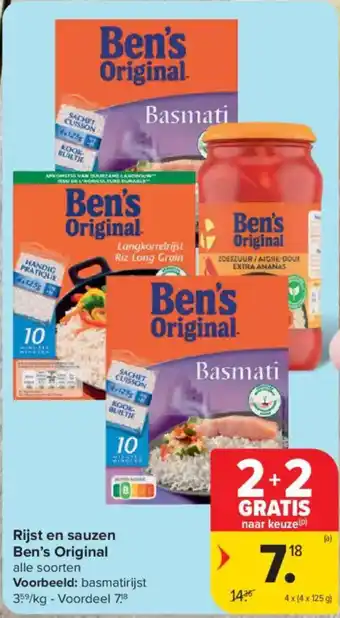 Carrefour Market Rijst en sauzen Ben's Original aanbieding