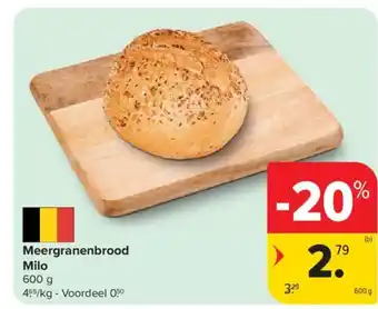 Carrefour Market Meergranenbrood Milo aanbieding