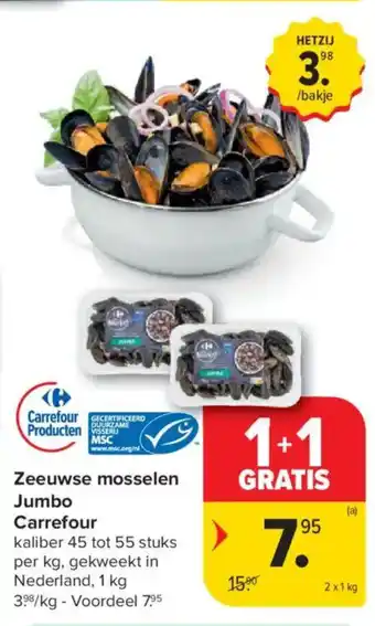 Carrefour Market Zeeuwse mosselen Jumbo Carrefour aanbieding